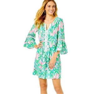 🌴🦩LILLY PULITZER HOLLIE TUNIC DRESS small🦩🌴